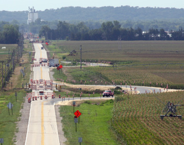 Road work on Hwy. 79