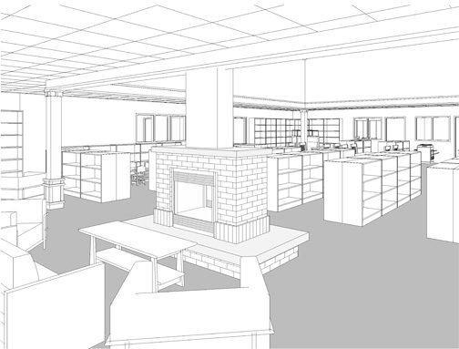 NB Library Interior- from south