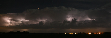Lightning storm over North Bend
