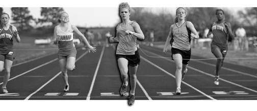 Cassie Schutt wins the 100 meters