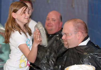 NBE celebrates Hoops for Heart by throwing around some pies