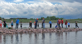 Fishing in the Maple Creek reservoir
