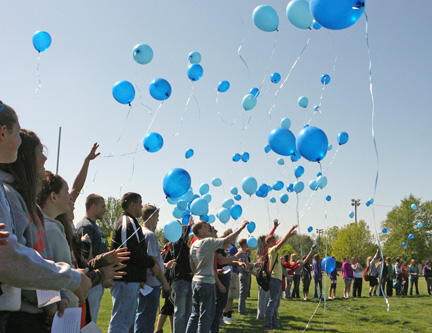 Ballon release at NBC