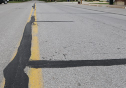 Tar road on Main Street