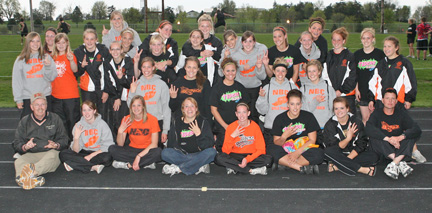 NBC girls track- 2008 district champions