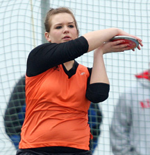 Jamie Spath readies to throw the discus as a senior