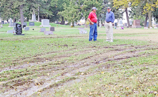Woodland Cemetery damage