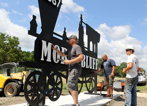 Morse Bluff sign