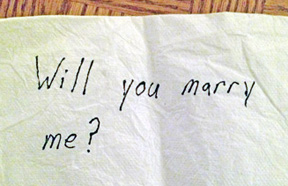 Proposal napkin