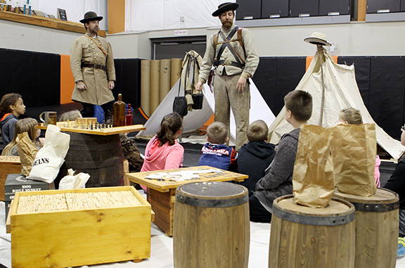 Civil War campsite at NBC